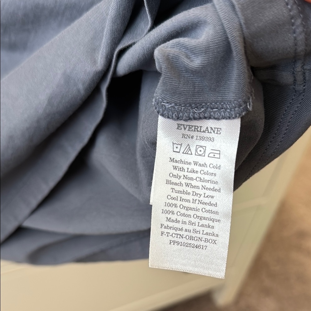 Everlane Slate Blue Organic Cotton Tee - Picture 3 of 4